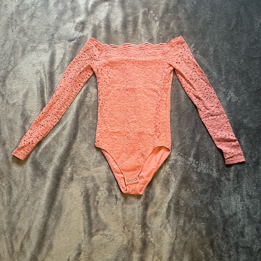 Hollister Pink Bodysuit Classic Cut Smooth Finish